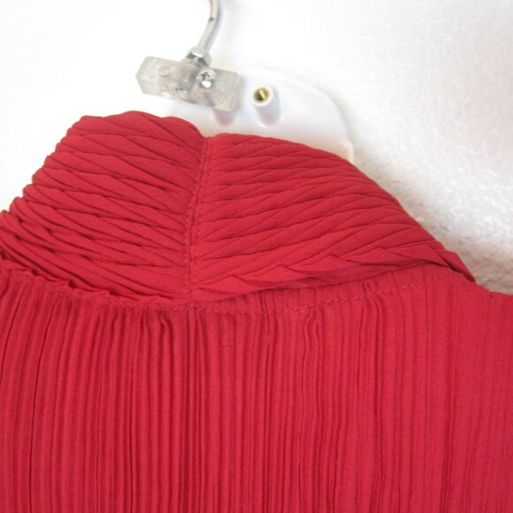 Chico's Size 3 XL 16 Solid Red Jacket / Cardigan Open Front Travelers Collection - Picture 5 of 7